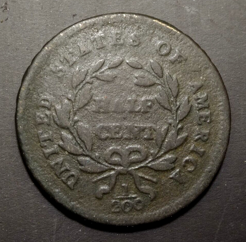 1795 LIBERTY CAP HALF CENT, C-1  ~  LETTERED EDGE WITH POLE, FULLY READABLE! - Fresh Stock Dated December 2025