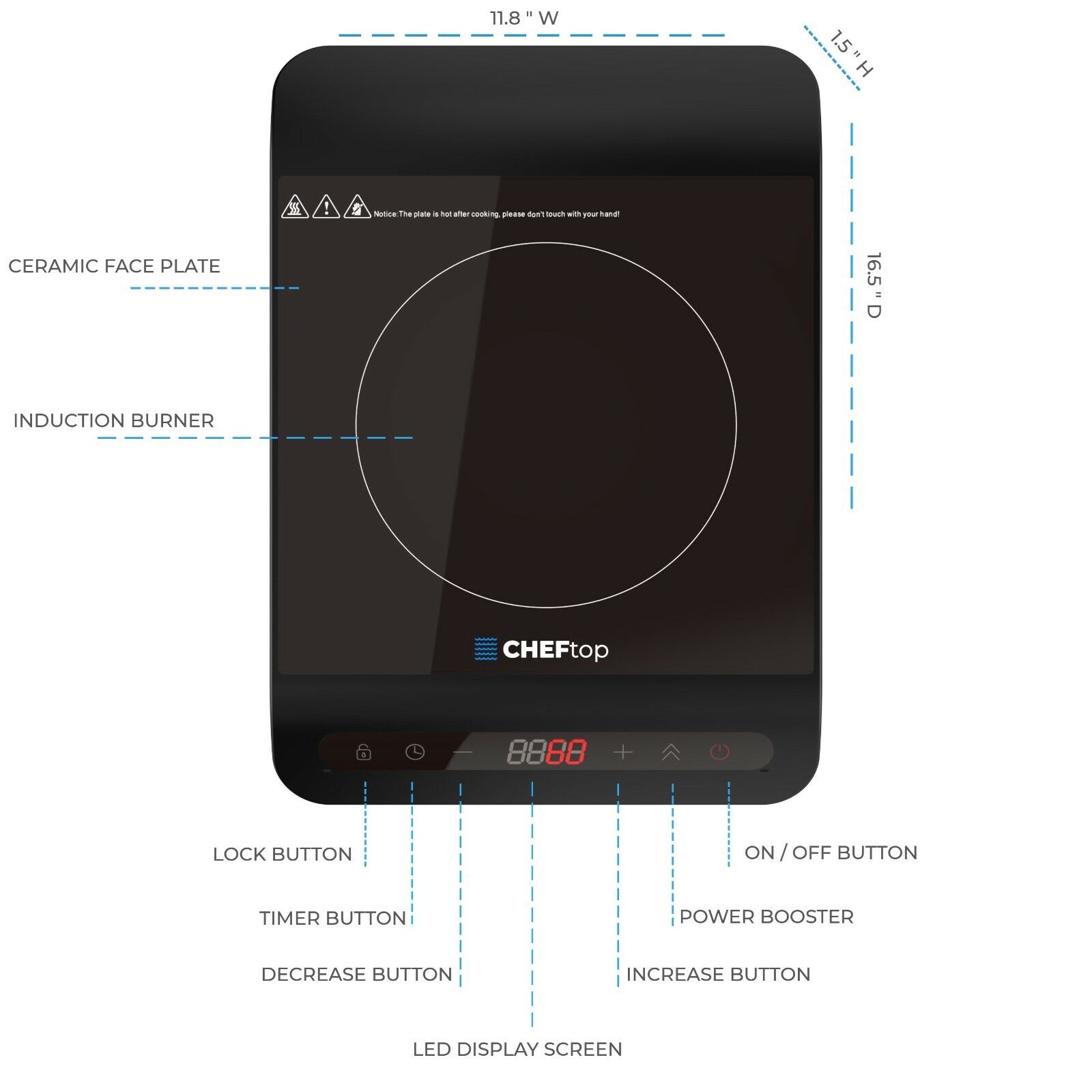 HIGH POWER Portable Induction Cooktop Countertop Burner Multiple Power Levels - Fresh Stock Dated February 2026