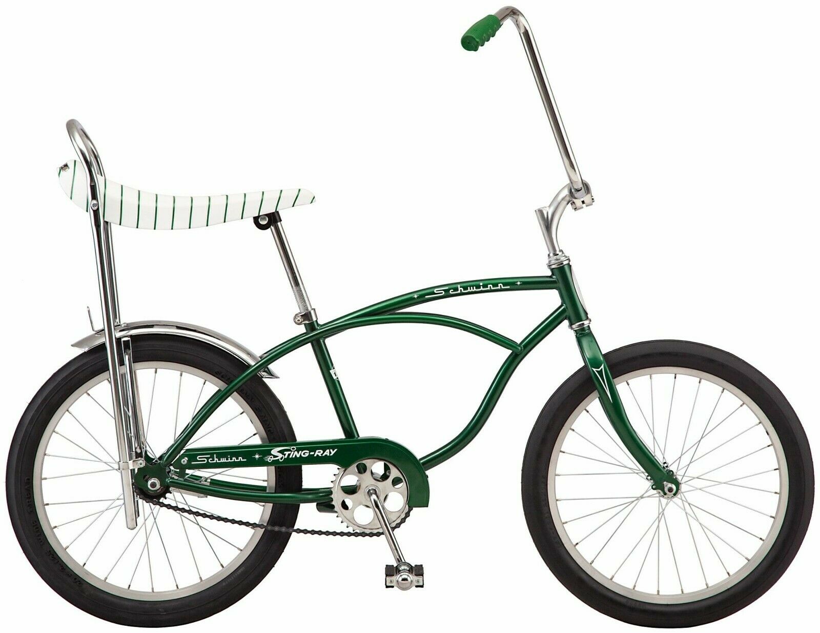 20” Schwinn Sting-Ray Bicycle, Stripe Banana Seat Bike, Single Speed, Green - Fresh Stock Dated December 2025