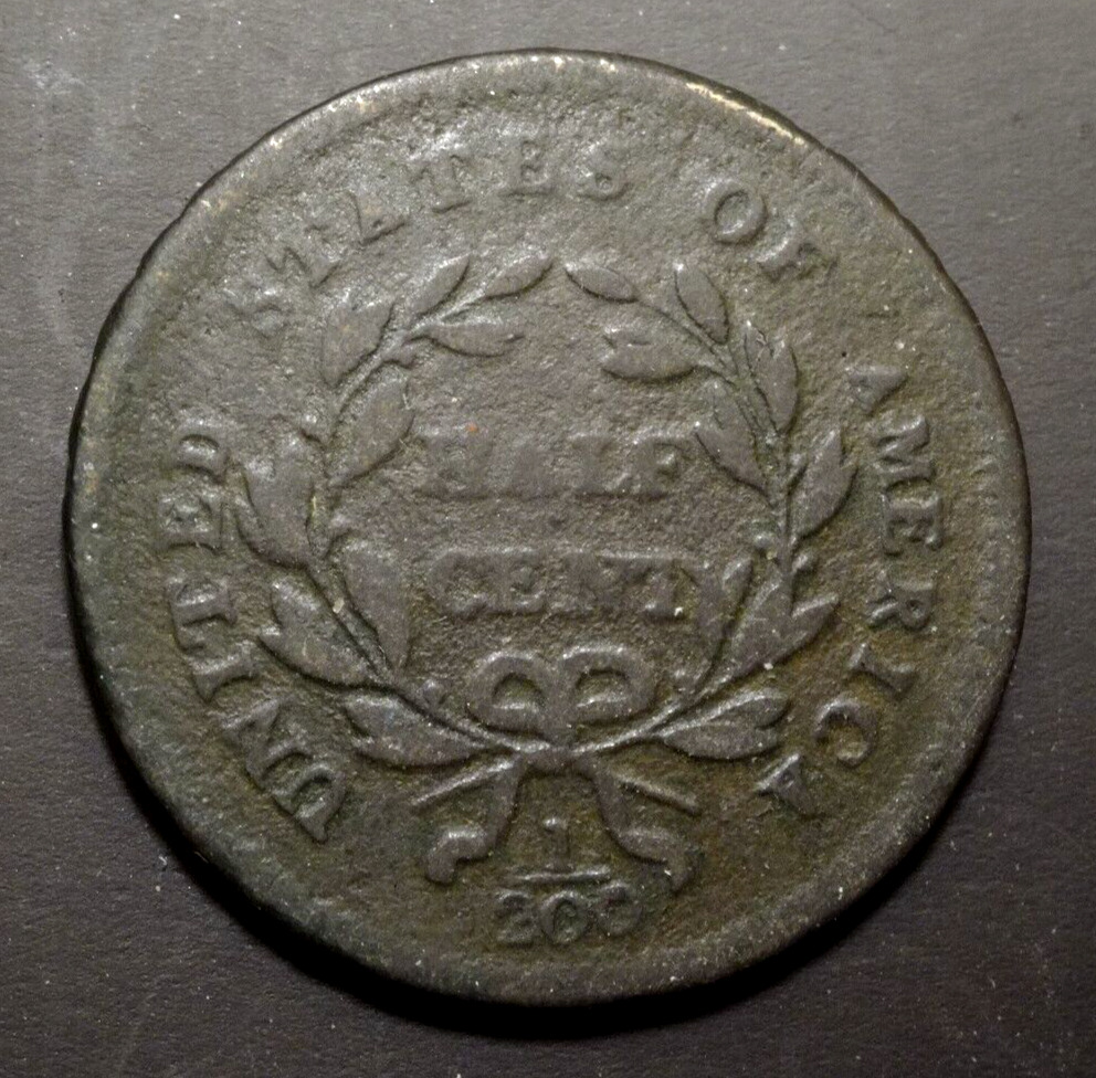 1795 LIBERTY CAP HALF CENT, C-1  ~  LETTERED EDGE WITH POLE, FULLY READABLE! - Fresh Stock Dated December 2025