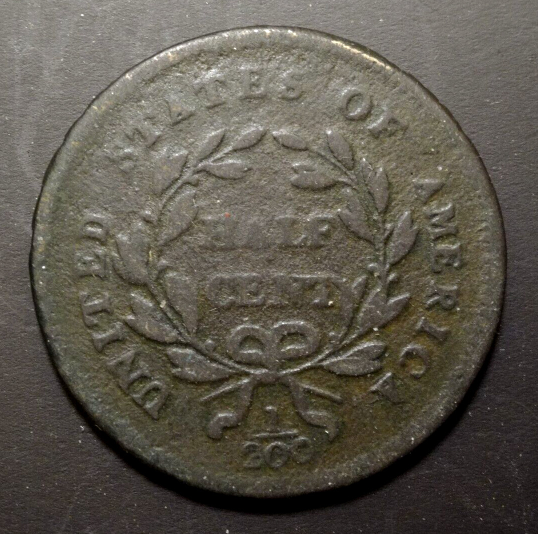 1795 LIBERTY CAP HALF CENT, C-1  ~  LETTERED EDGE WITH POLE, FULLY READABLE! - Fresh Stock Dated December 2025