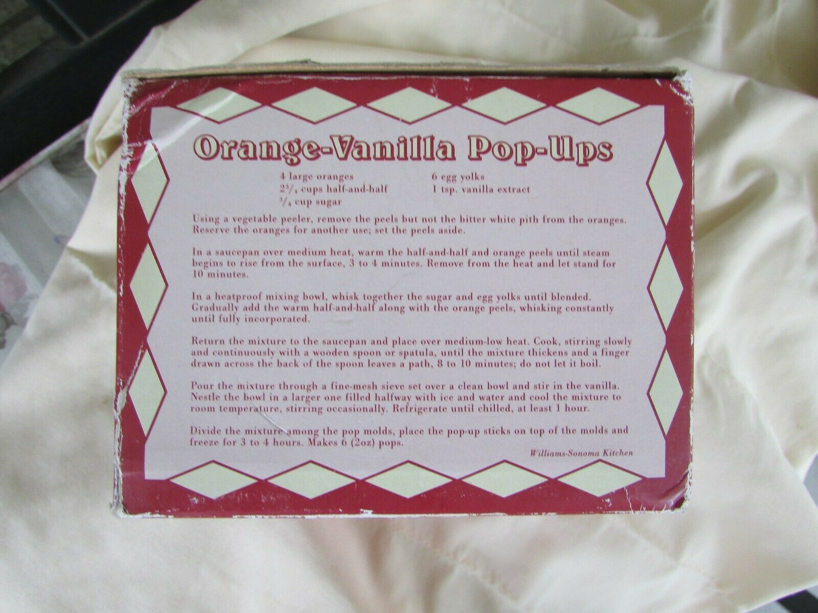 Williams-Sonoma Pop-Up Molds Vintage Inspired Molds to create Frozen Treats - Fresh Stock Dated February 2026