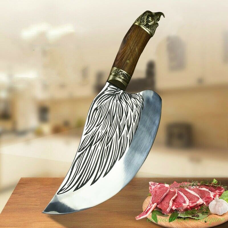 Meat Cleaver Knife Kitchen Knife Butcher Knife Meat Cleaver Steel Blade #2688 - Fresh Stock Dated February 2026