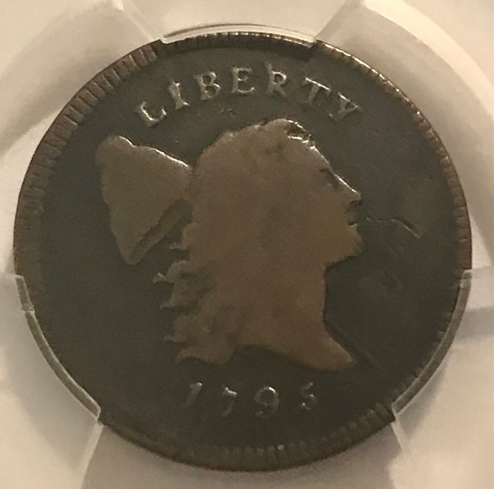 1795 Liberty cap half cent. With pole, punctuated date. Plain edge, PCGS VG det - Fresh Stock Dated December 2025