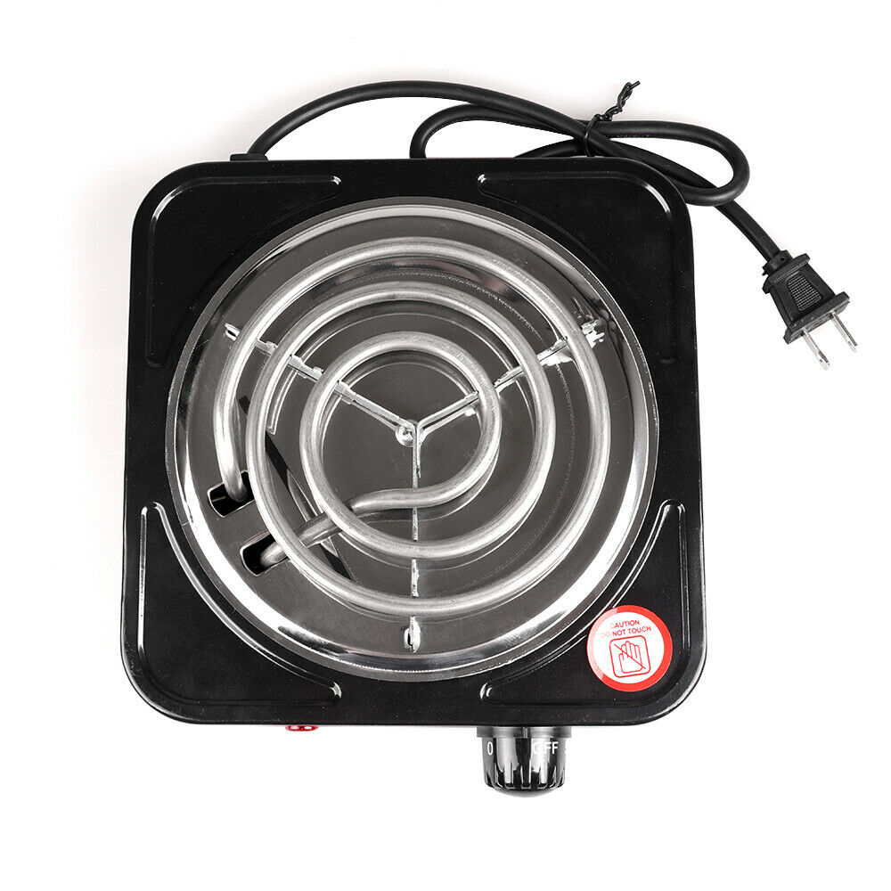 Portable Electric Single Burner Hot Plate Cooktop RV Dorm Countertop Stove 1000W - Fresh Stock Dated February 2026