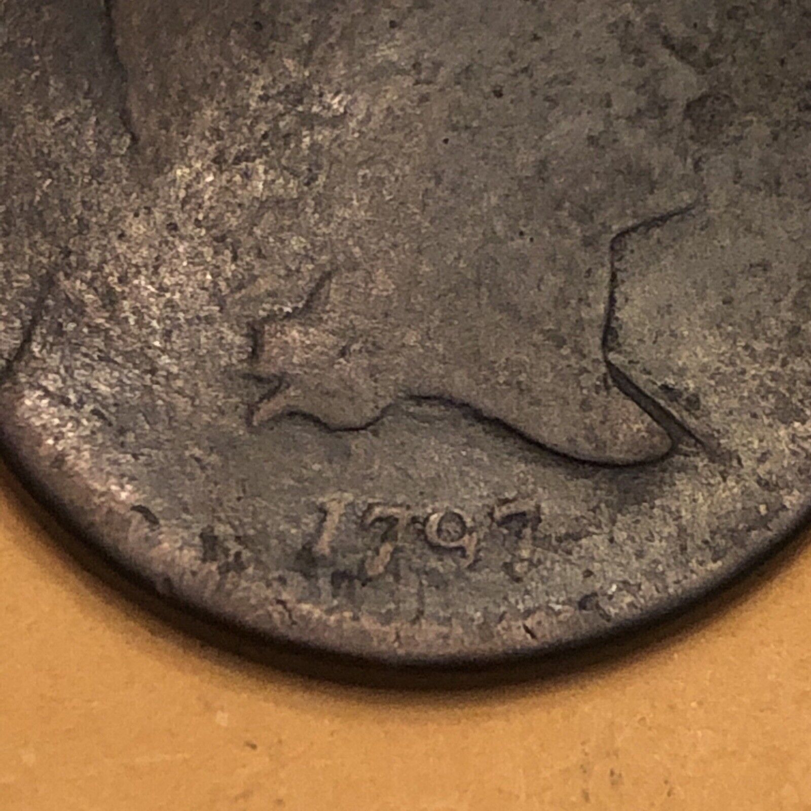 1797 Plain Edge  1/1 Liberty Cap Half Cent 1/2 Cent * 1 ABOVE 1  (C1) Coin #4038 - Fresh Stock Dated December 2025
