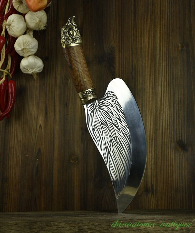 Meat Cleaver Knife Kitchen Knife Butcher Knife Meat Cleaver Steel Blade #2688 - Fresh Stock Dated February 2026