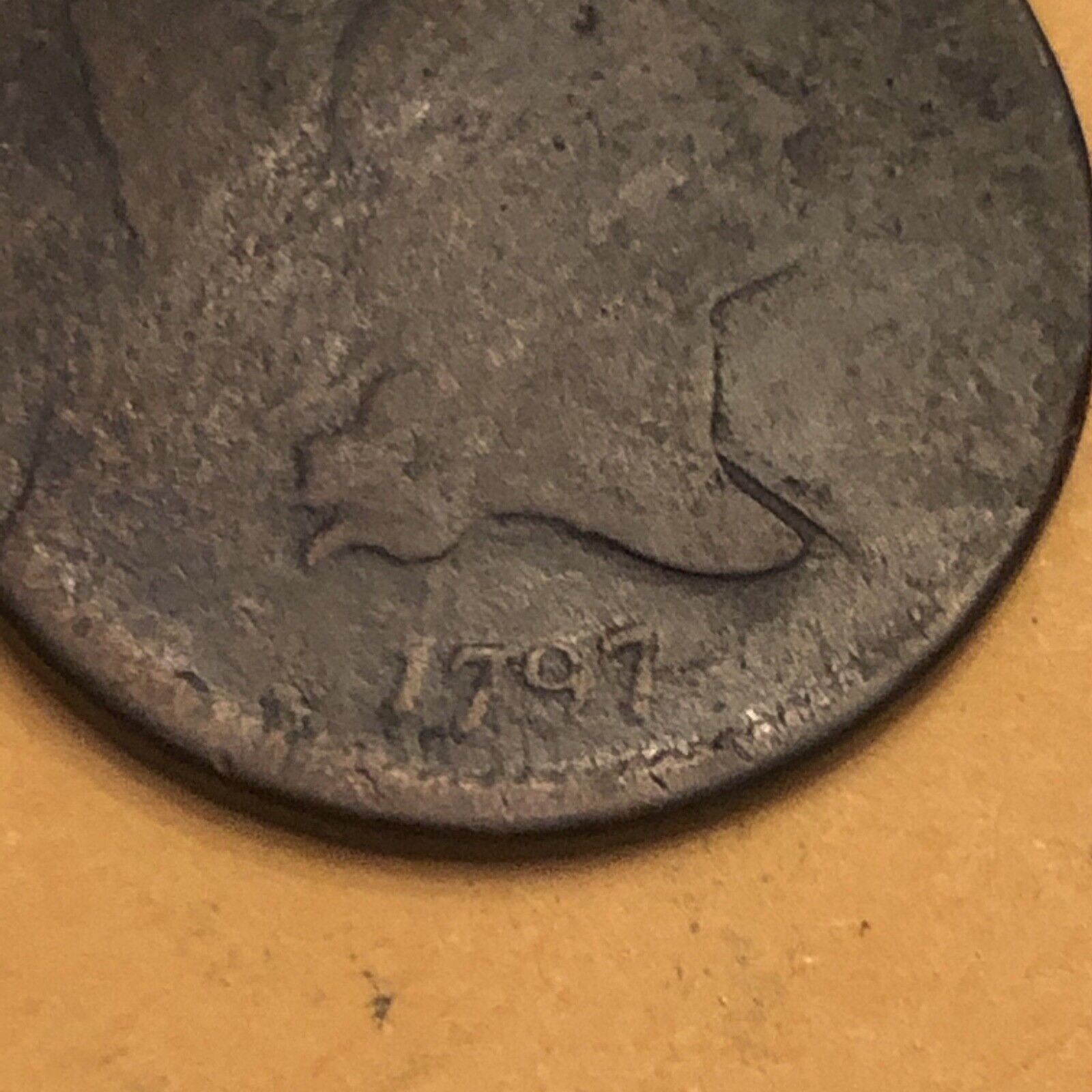 1797 Plain Edge  1/1 Liberty Cap Half Cent 1/2 Cent * 1 ABOVE 1  (C1) Coin #4038 - Fresh Stock Dated December 2025