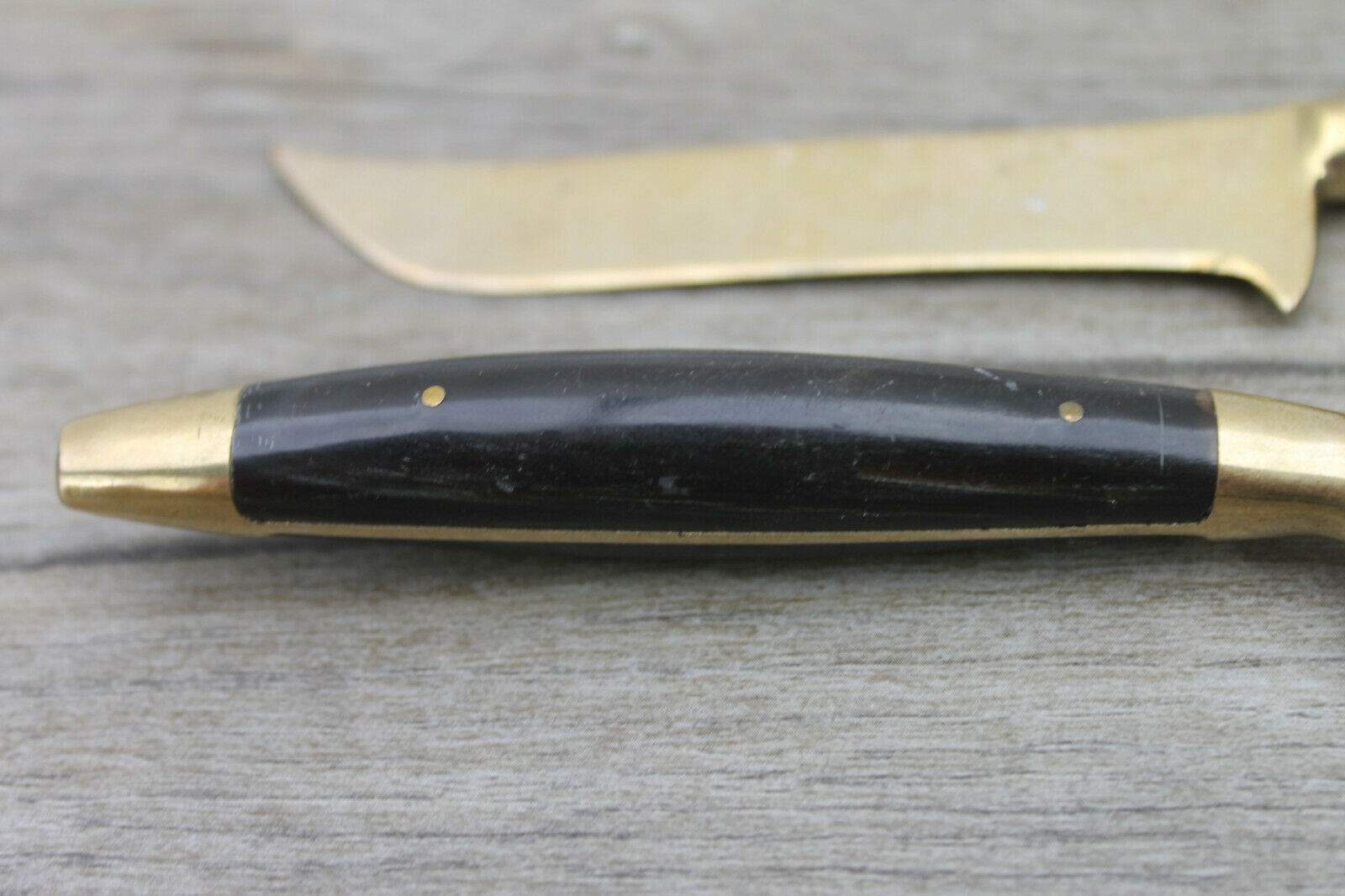 Vintage Solid Brass Steak Knives Set of 8 Plus 1 Carving Knife - Fresh Stock Dated January 2026