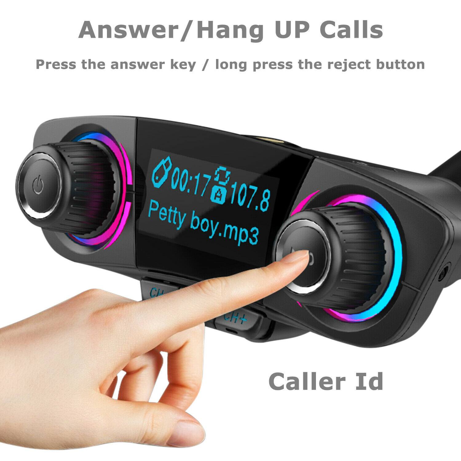 Bluetooth Car FM Transmitter MP3 Player Hands free Radio Adapter Kit USB Charger - Fresh Stock Dated December 2025