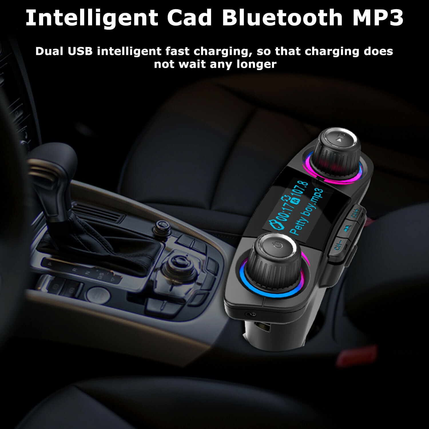 Bluetooth Car FM Transmitter MP3 Player Hands free Radio Adapter Kit USB Charger - Fresh Stock Dated December 2025