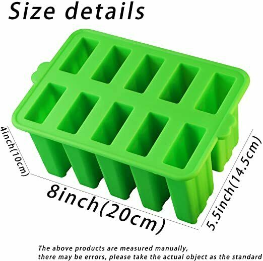Popsicle Molds,10 Cavities Popsicle Mold,Reusable Silicone Molds Ice Pop Molds - Fresh Stock Dated February 2026