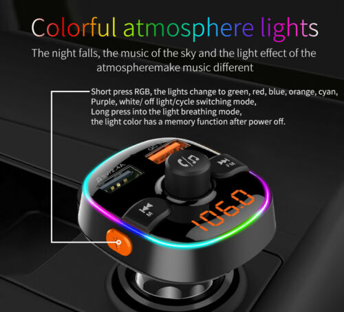 Bluetooth In-Car Wireless FM Transmitter MP3 Radio Adapter Car  Kit 2 USB US G-2 - Fresh Stock Dated December 2025