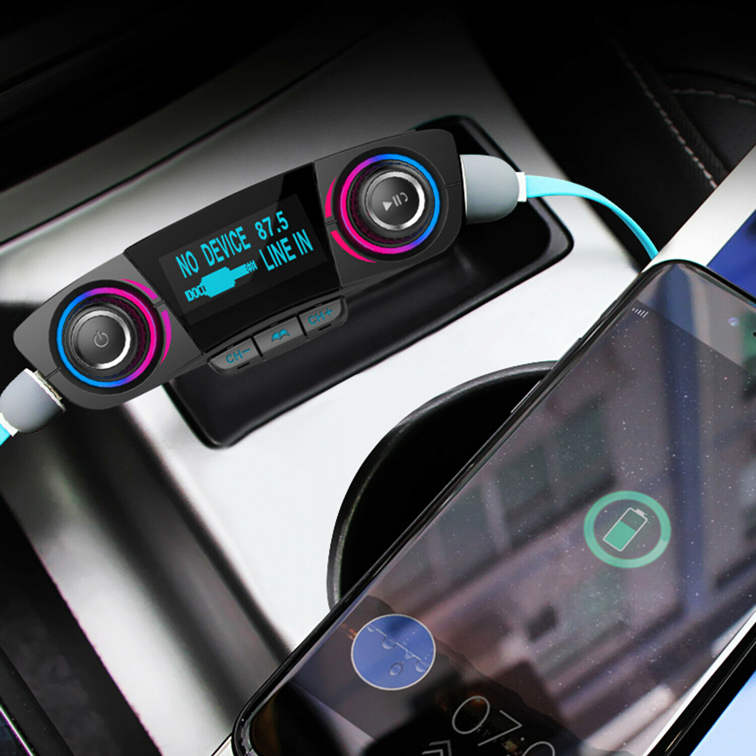 Bluetooth Car FM Transmitter MP3 Player Hands free Radio Adapter Kit USB Charger - Fresh Stock Dated December 2025