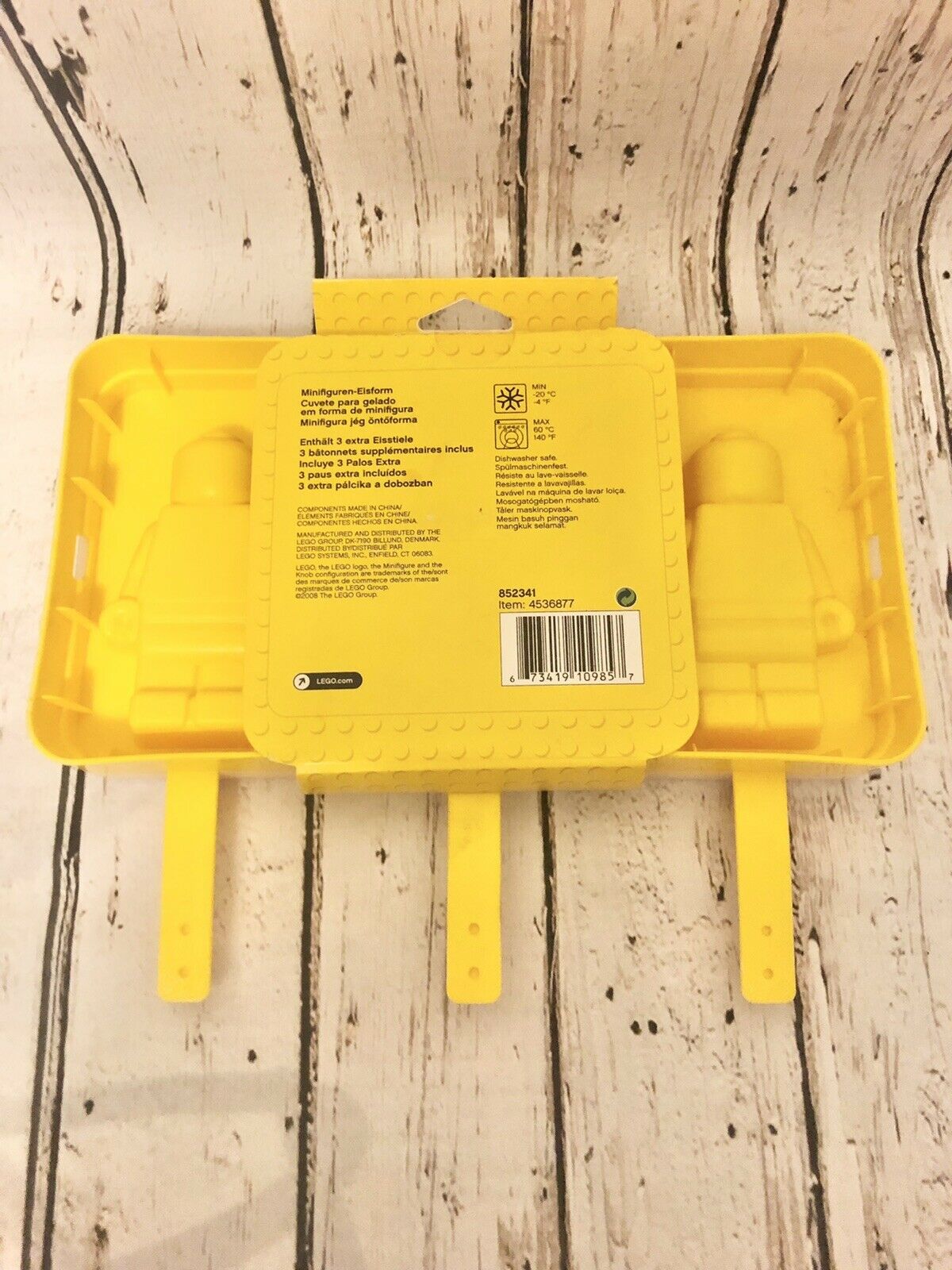 NEW Lego Yellow Mini figure Ice Mold Popsicle - Fresh Stock Dated February 2026