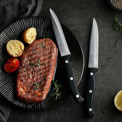 McCook MC25A Knife Sets,15 Pieces German Stainless Steel Kitchen Knife Block ... - Fresh Stock Dated January 2026