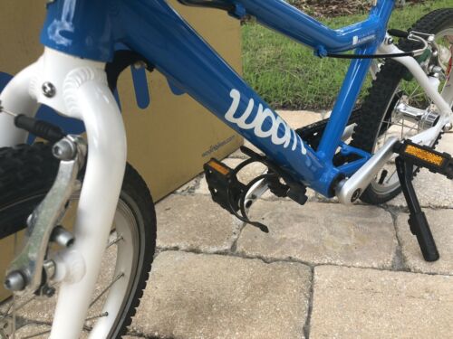 Woom 3 Kids Bike - Blue 16” - Includes Bell, Kickstand, Basket & Bottle Holder - Fresh Stock Dated December 2025