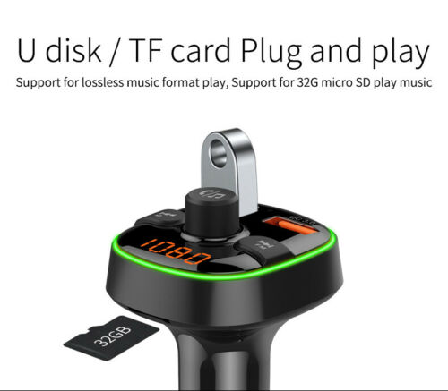 Bluetooth In-Car Wireless FM Transmitter MP3 Radio Adapter Car  Kit 2 USB US G-2 - Fresh Stock Dated December 2025