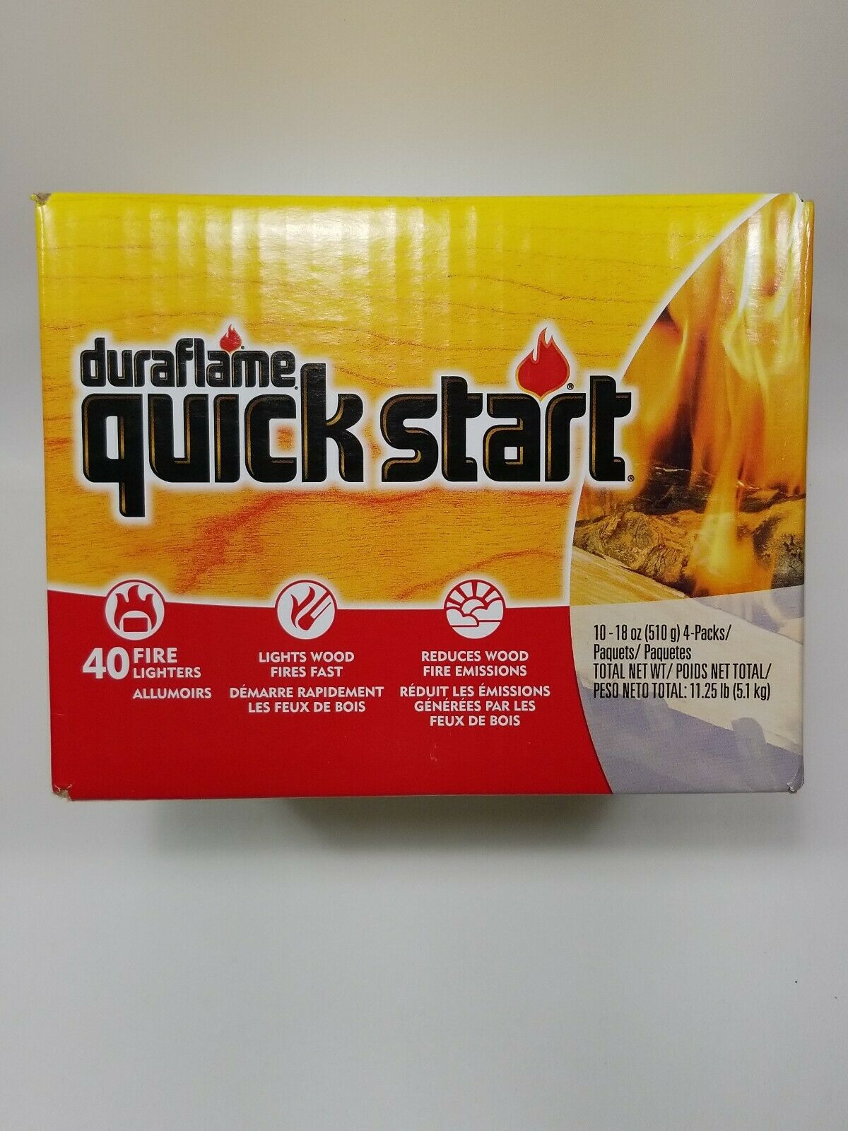Duraflame Quick Start Firelighters Case of 10 - 4 packs Brand New FREE SHIPPING! - Fresh Stock Dated December 2025