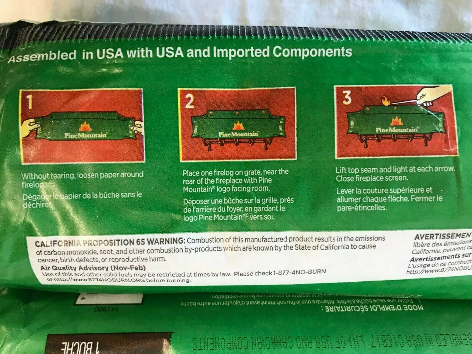 Pine Mountain Logs Burns For 4 Hours  Lot of 2 - 4.8 Lbs - Fresh Stock Dated January 2026