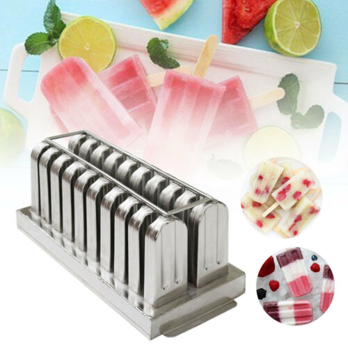 20pcs Ice Cream Stick Molds Stainless Steel Mold Ice Pop Lolly Popsicle Holder - Fresh Stock Dated January 2026