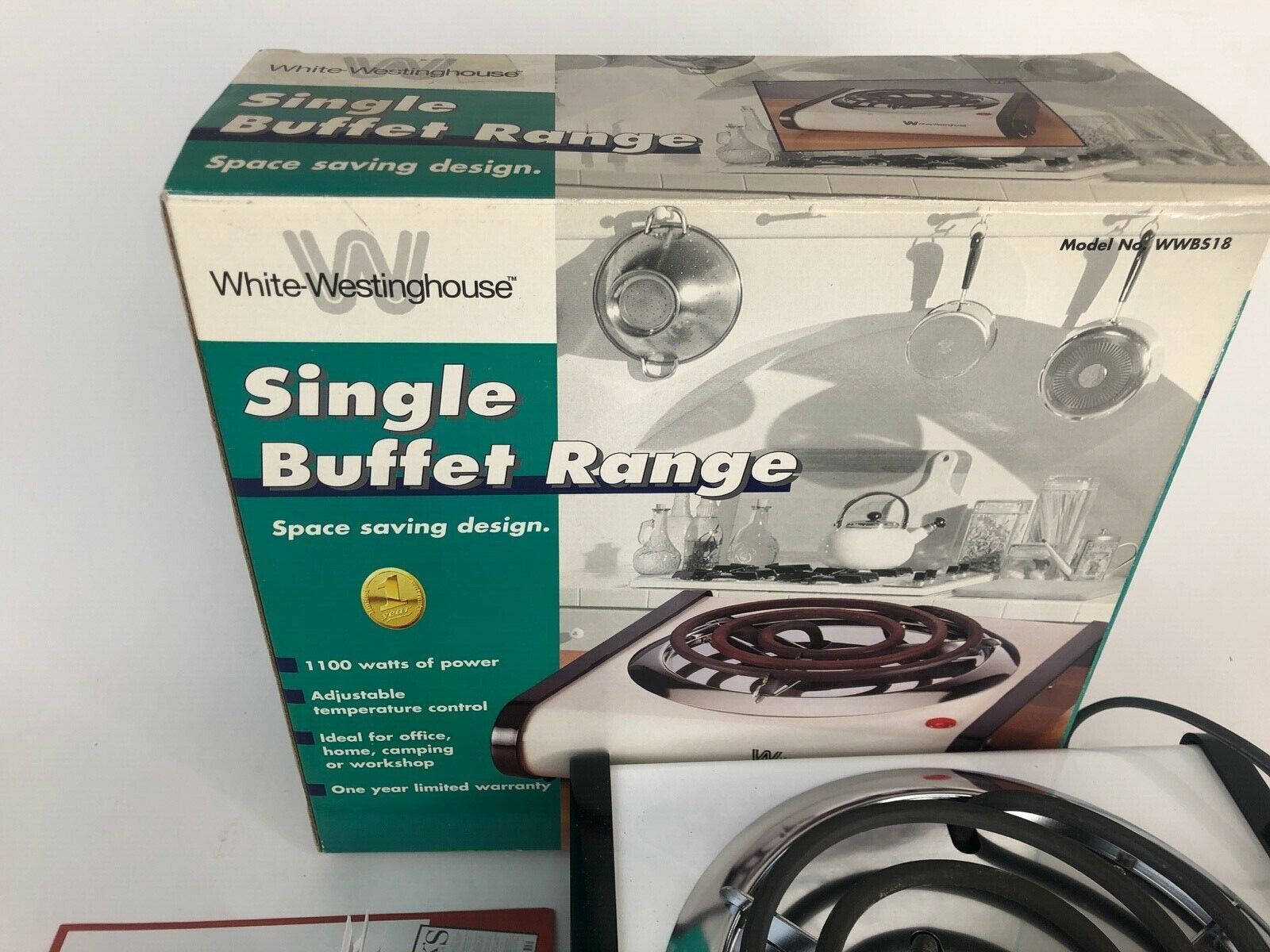 Genuine White Westinghouse (WWBS18) Single Burner Electric Hot Plate NIB - Fresh Stock Dated February 2026