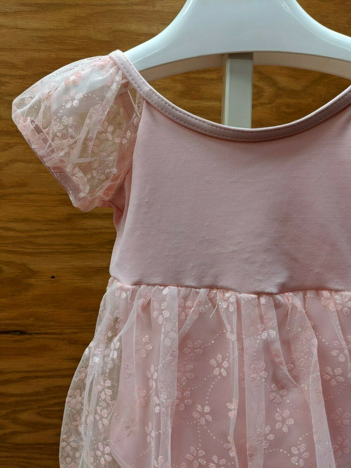 Capezio Ballet Dance Dress Pink Chiffon Puff Sleeve Empire Waist Skirt - Fresh Stock Dated December 2025