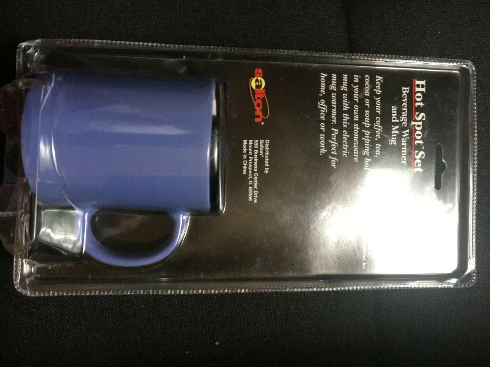 Salton Hot Spot Set Beverage Warmer and Mug blue new - Fresh Stock Dated February 2026