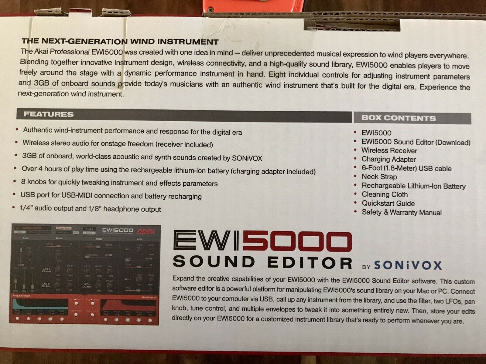 Akai EWI 5000 Wind Controller Black - Fresh Stock Dated December 2025