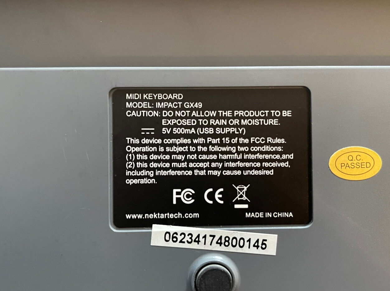 Nektar Impact GX49 49-Key USB MIDI Keyboard Controller - Fresh Stock Dated December 2025