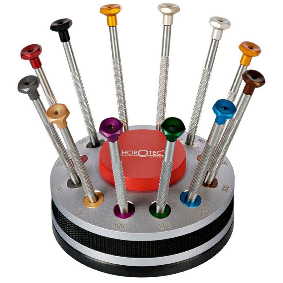 Horotec MSA01.205 Swiss Made Screwdrivers with Rotating Stand, Set of 12 Pieces - Fresh Stock Dated December 2025