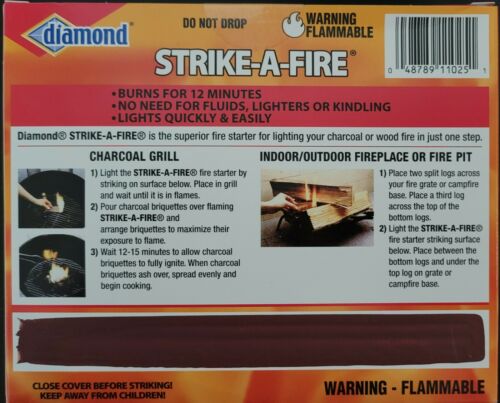 2 X Diamond STRIKE A FIRE Fire Starters Strikes Like a Match 48 Count Box - Fresh Stock Dated December 2025