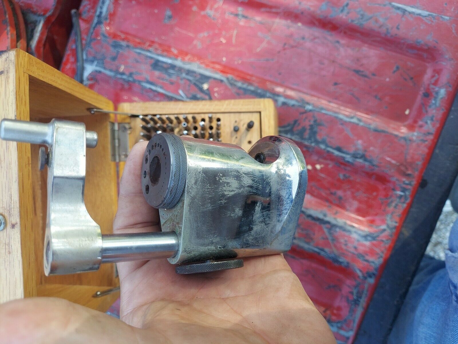 Louis Levin & Son Watch Clock Staking Tool Nice Condition Original Wooden Case - Fresh Stock Dated December 2025