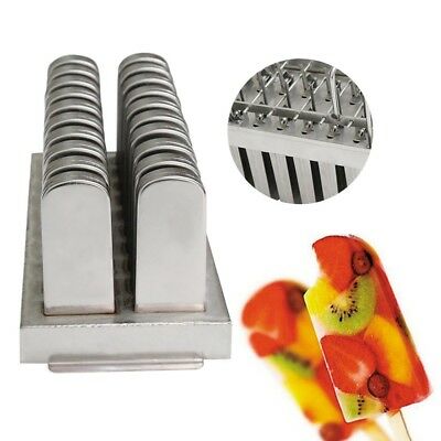 20pcs Ice Cream Stick Molds Stainless Steel Mold Ice Pop Lolly Popsicle Holder - Fresh Stock Dated January 2026