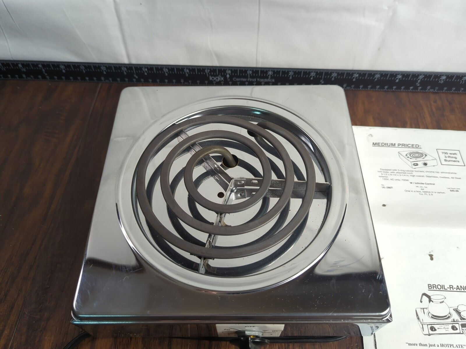Capitol Cook’ette 1 Burner Portable Electric Hotplate Model UL-280T Tested - Fresh Stock Dated February 2026