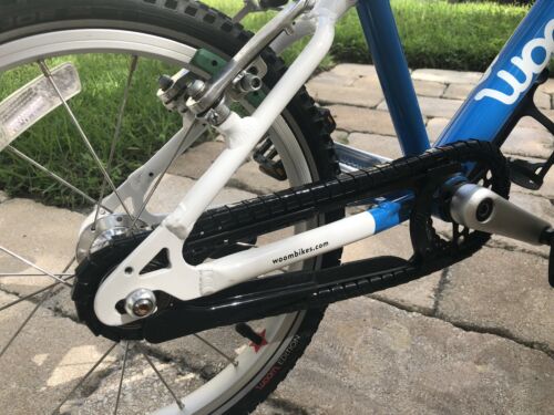 Woom 3 Kids Bike - Blue 16” - Includes Bell, Kickstand, Basket & Bottle Holder - Fresh Stock Dated December 2025