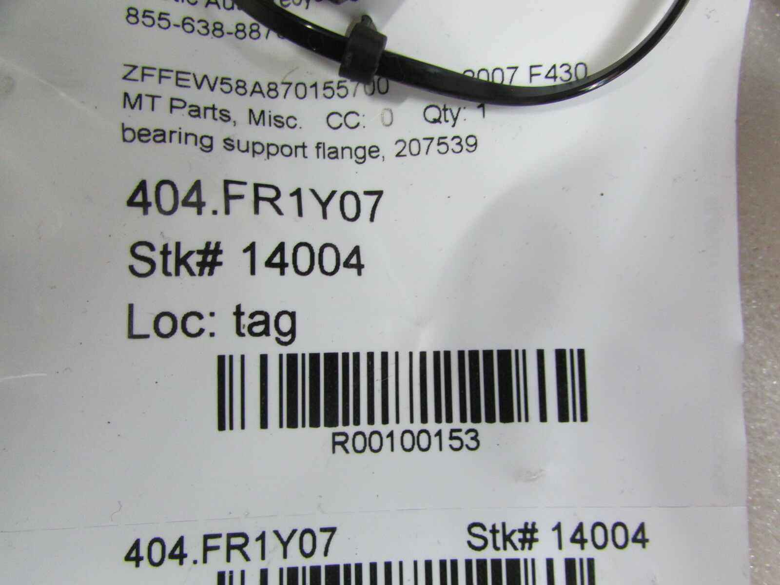 Ferrari F430, Transmission Bearing Support Flange, Used, P/N 207539 - Fresh Stock Dated December 2025