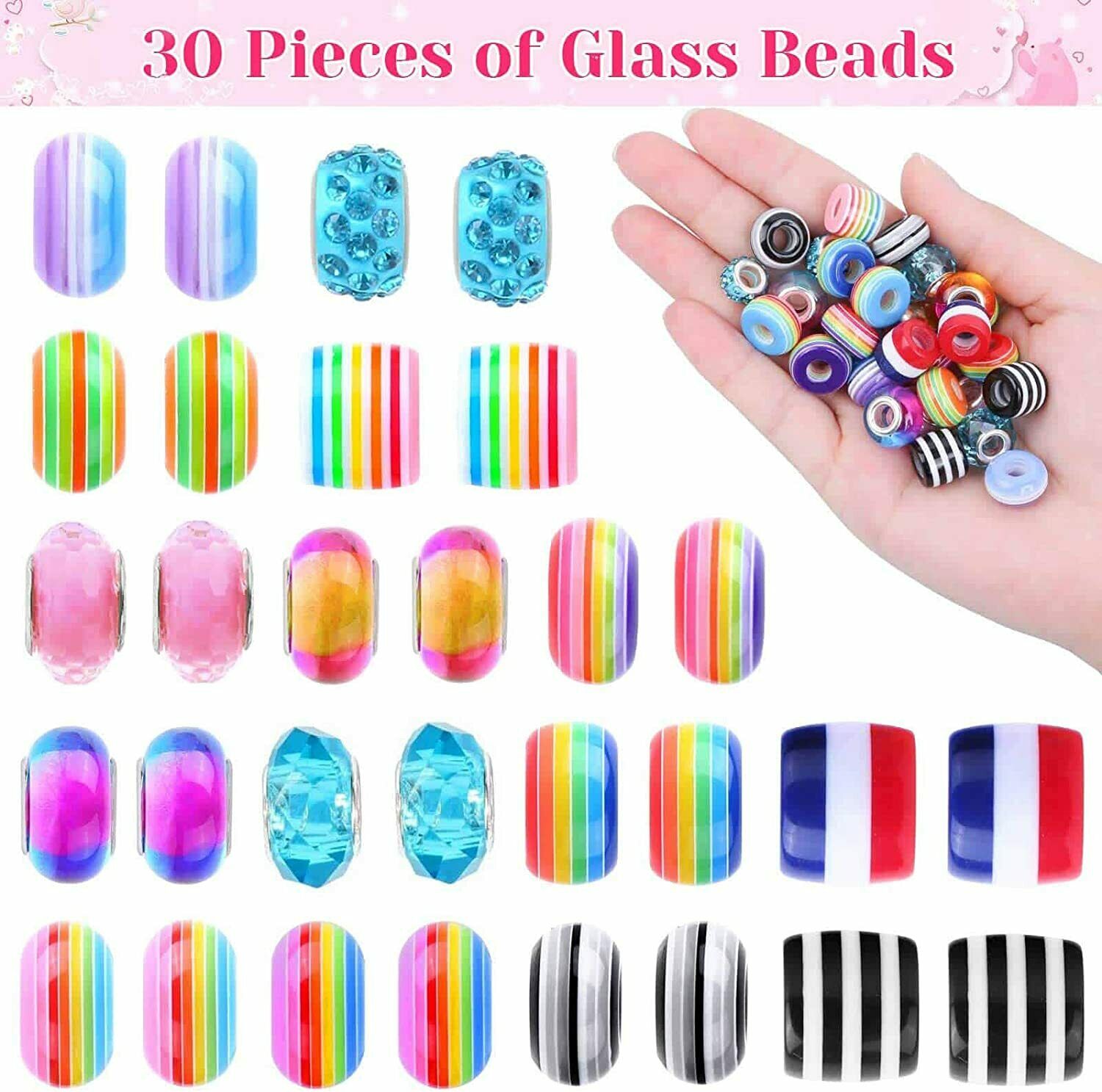 Charm Bracelet Making Kit, 85 Pcs DIY Charm Bracelet Making with Gift Box for - Fresh Stock Dated February 2026