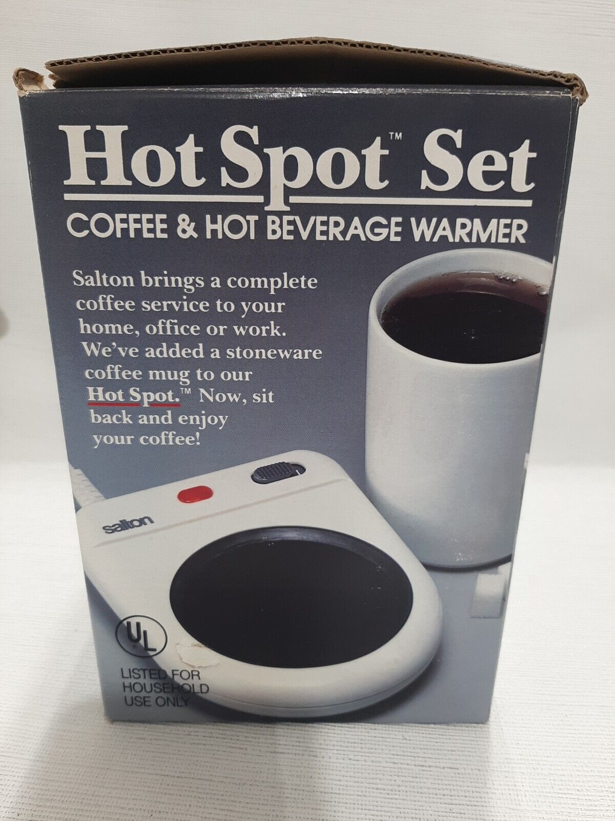 Vintage 1990 Salton Hot Spot Set Coffee And Hot Beverage Warmer Home Office - Fresh Stock Dated February 2026