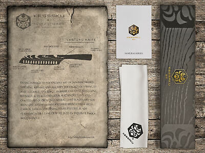 Kessaku 7-Inch Santoku Knife - Samurai Series - High Carbon 7Cr17MoV Steel - Fresh Stock Dated January 2026
