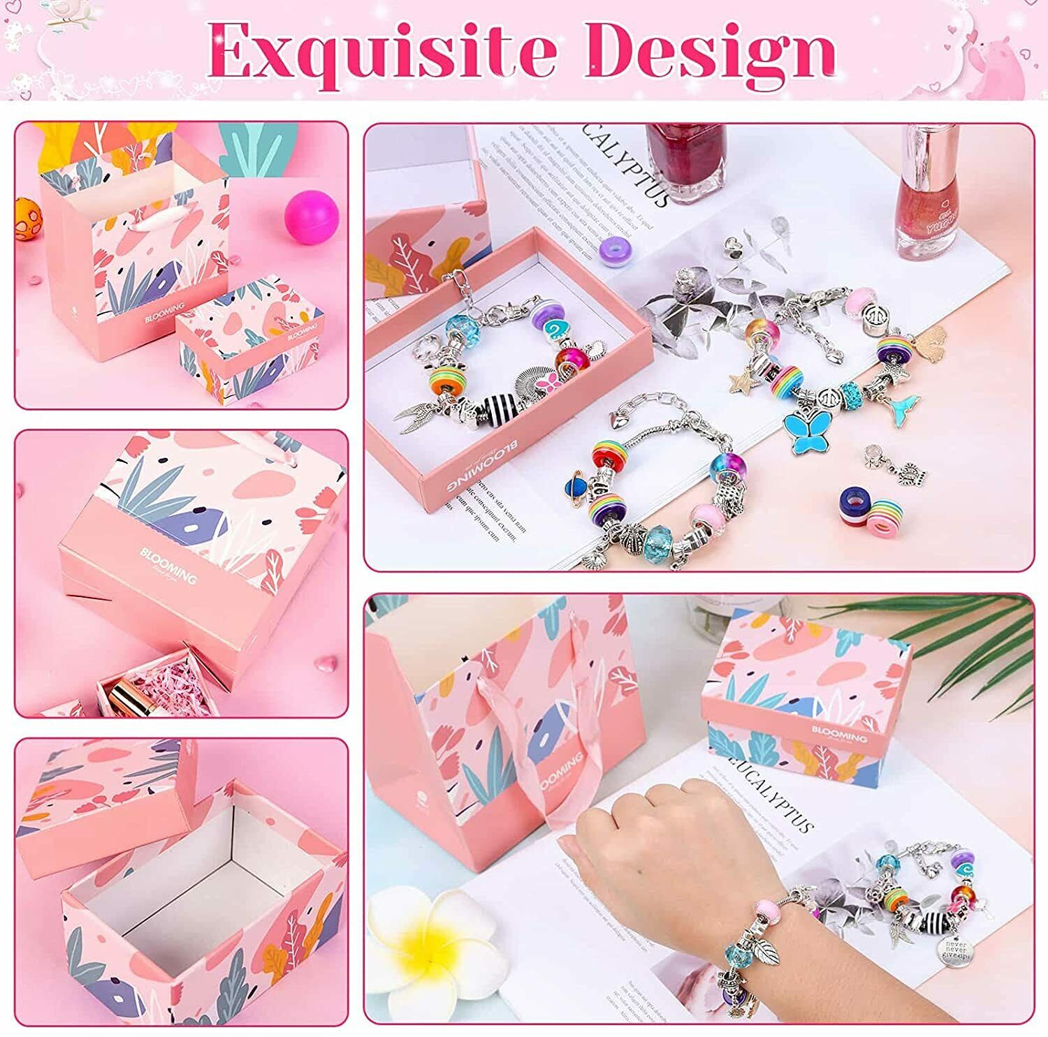 Charm Bracelet Making Kit, 85 Pcs DIY Charm Bracelet Making with Gift Box for - Fresh Stock Dated February 2026