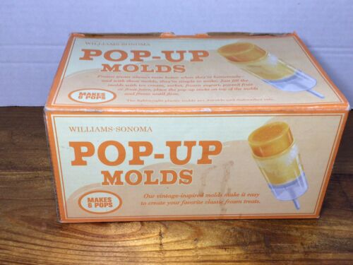 L👀K Williams Sonoma Pop-Up Molds 2003 Ice cream Popsicle Maker - Fresh Stock Dated February 2026