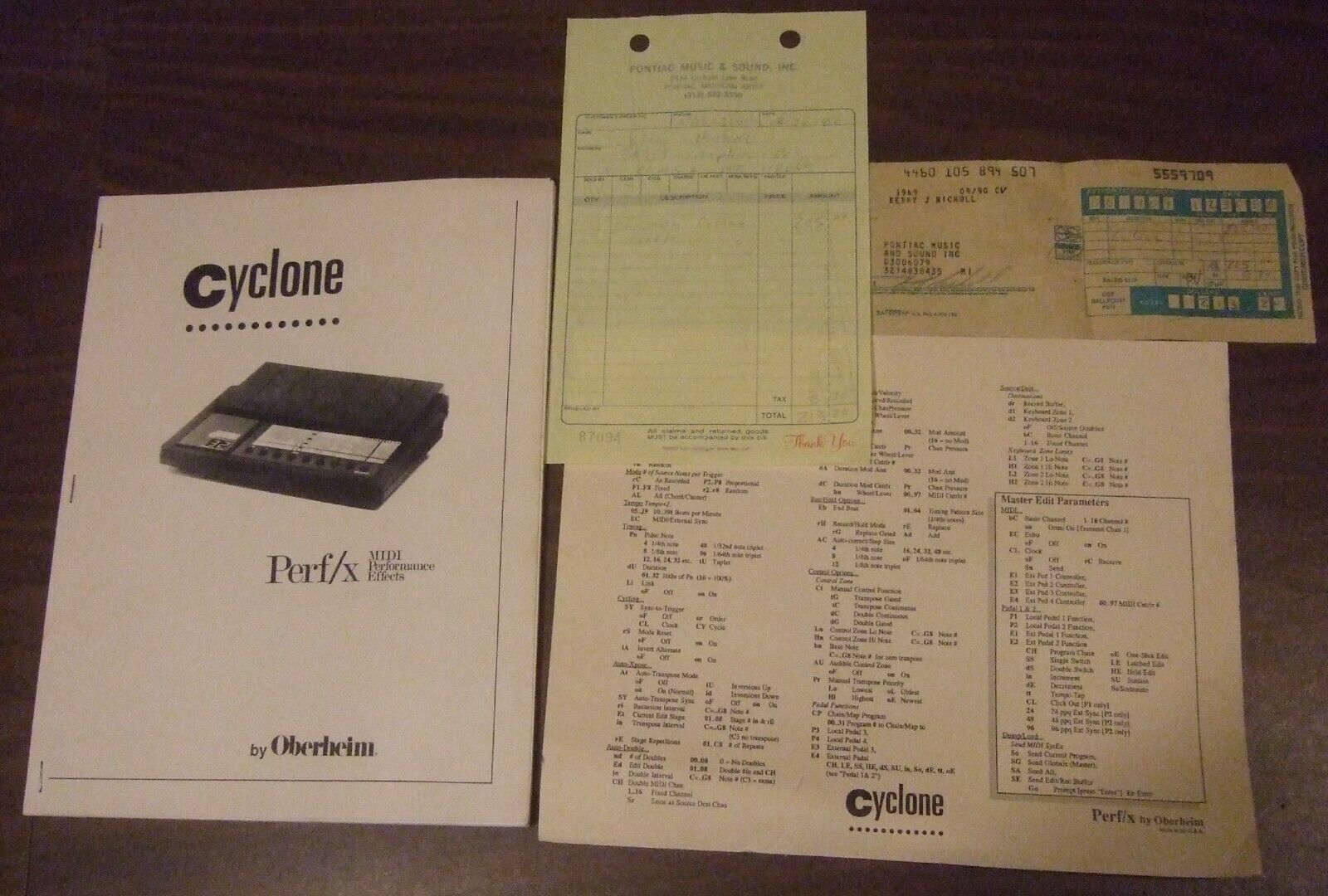 Oberheim Perf/x Cyclone MIDI Arpeggiator parts or repair original box paperwork - Fresh Stock Dated December 2025