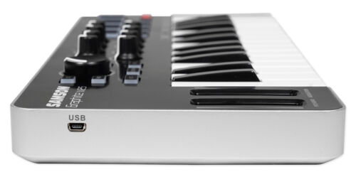 Samson Graphite M25 25-Key USB MIDI DJ Keyboard Controller+Pair Studio Monitors - Fresh Stock Dated December 2025