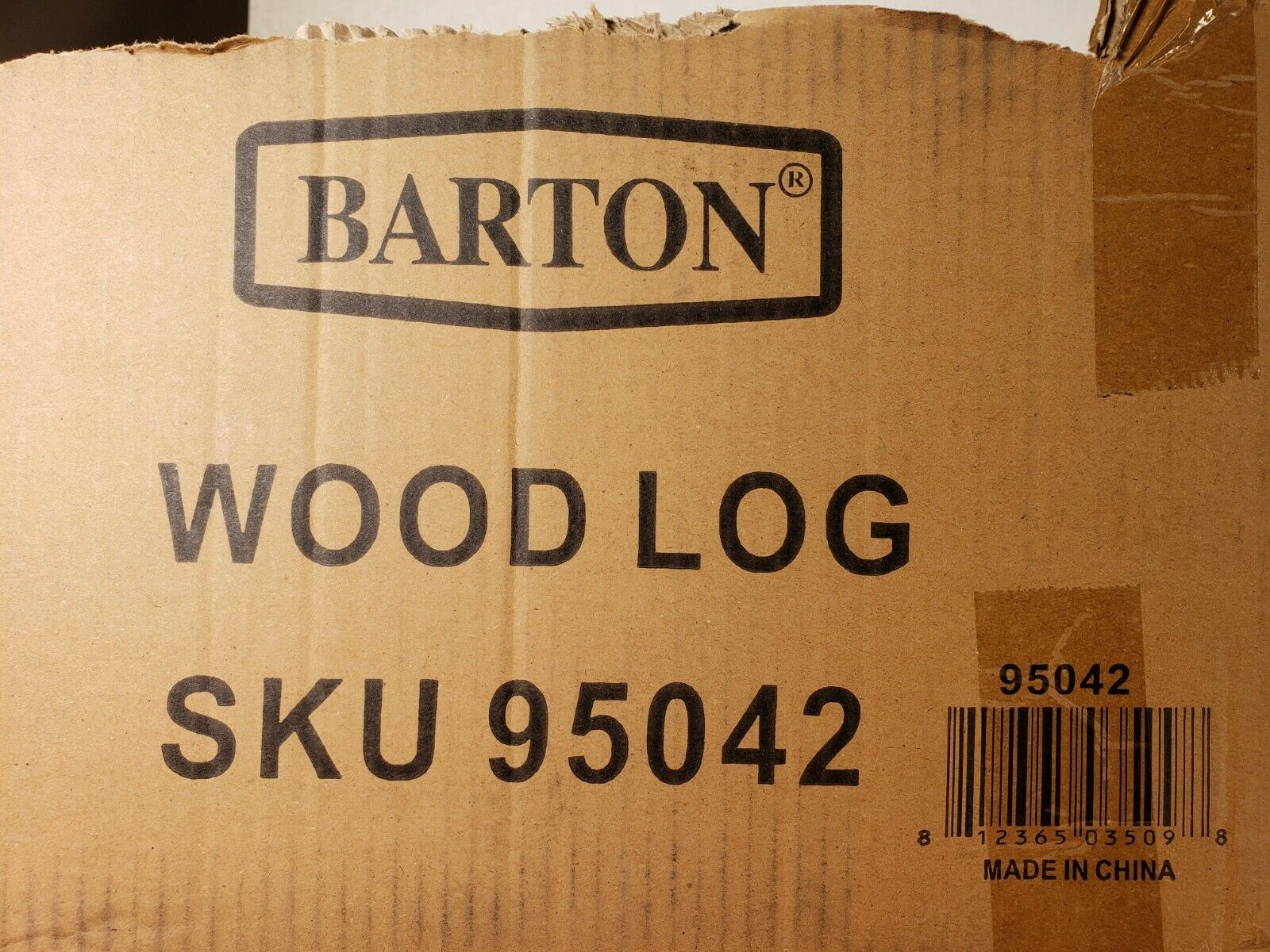 Barton 95042 Realistic Flame Large Ceramic Wood Fireplace Logs Firepit Log Set - Fresh Stock Dated December 2025