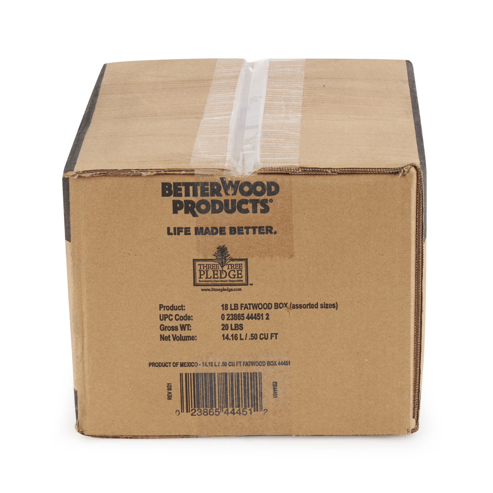 Better Wood Products 18 Pound Assorted Sizes Fire Wood Fatwood Firestarter Crate - Fresh Stock Dated January 2026