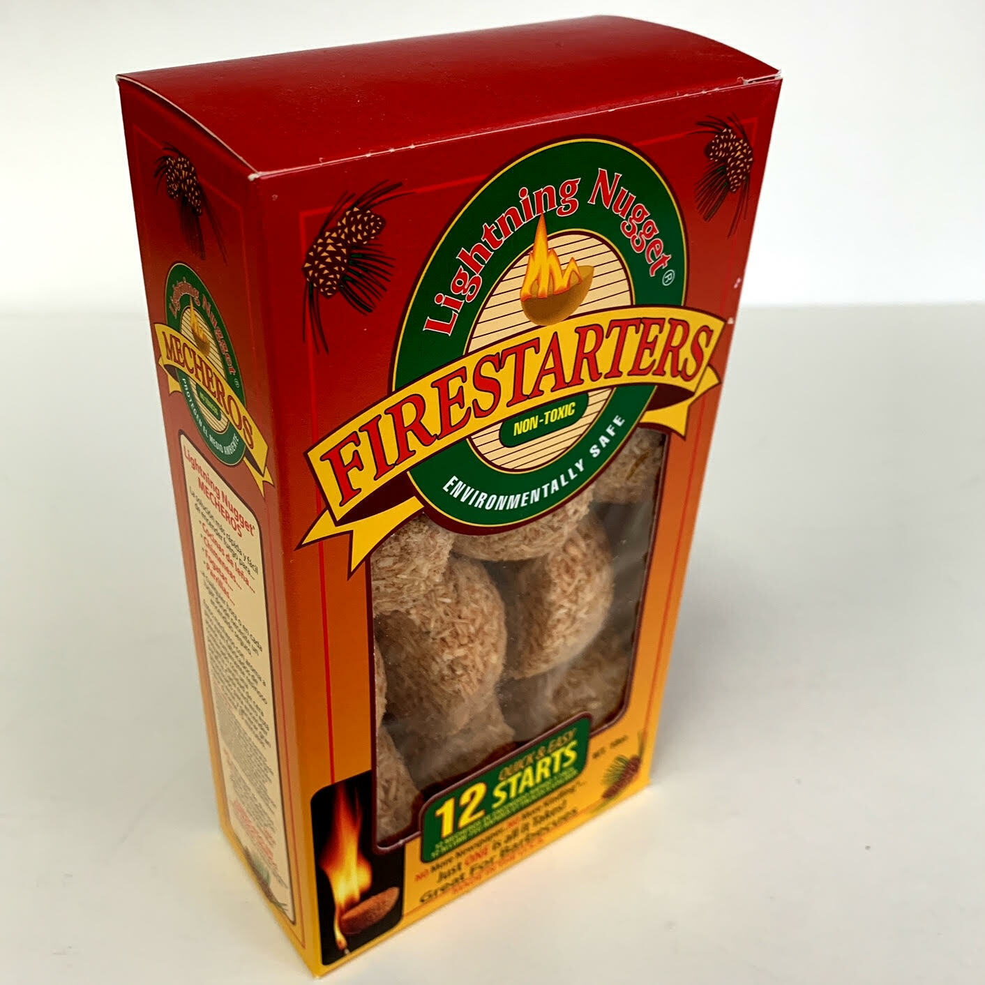 FireStarters Lightning Nugget Natural Pine Two 12 Packs Environmentally Safe - Fresh Stock Dated January 2026