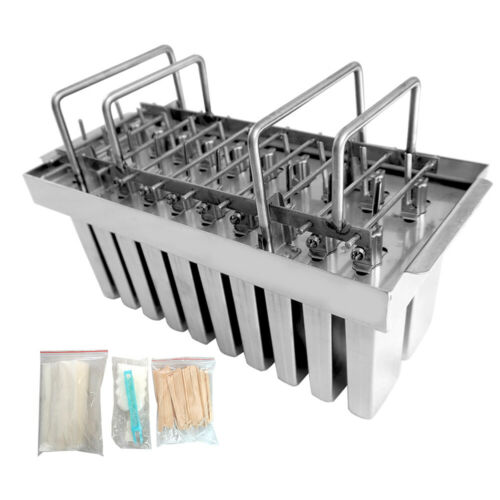 20pcs Stainless Steel Ice Cream Sticks Molds Pop Lolly Popsicle Mold Pop Holder - Fresh Stock Dated February 2026