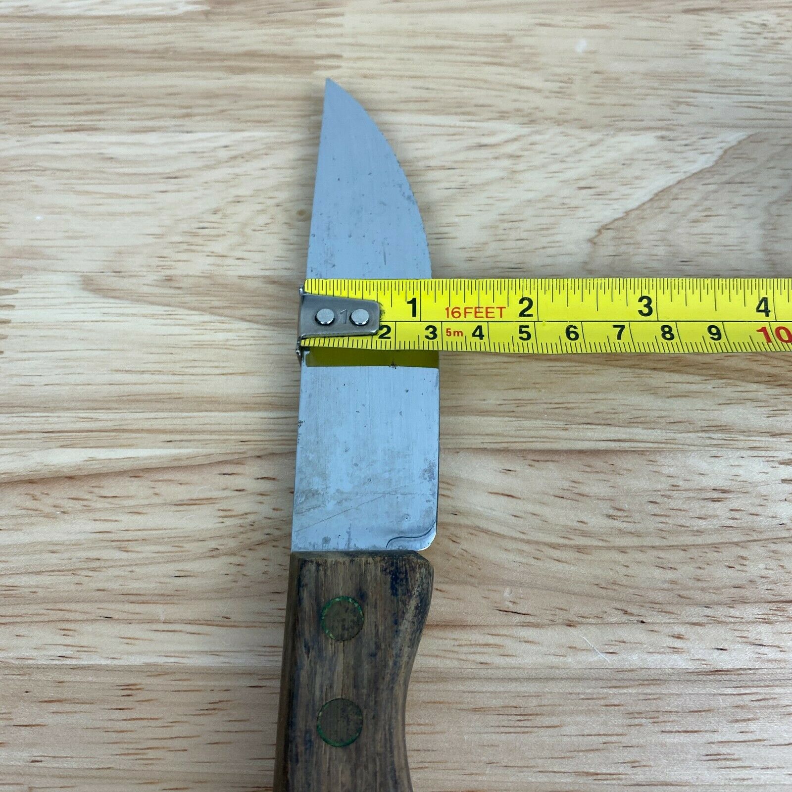 Vintage Set of 6 Robinson Stainless Steel Steak Knives Serrated Wood - Fresh Stock Dated February 2026