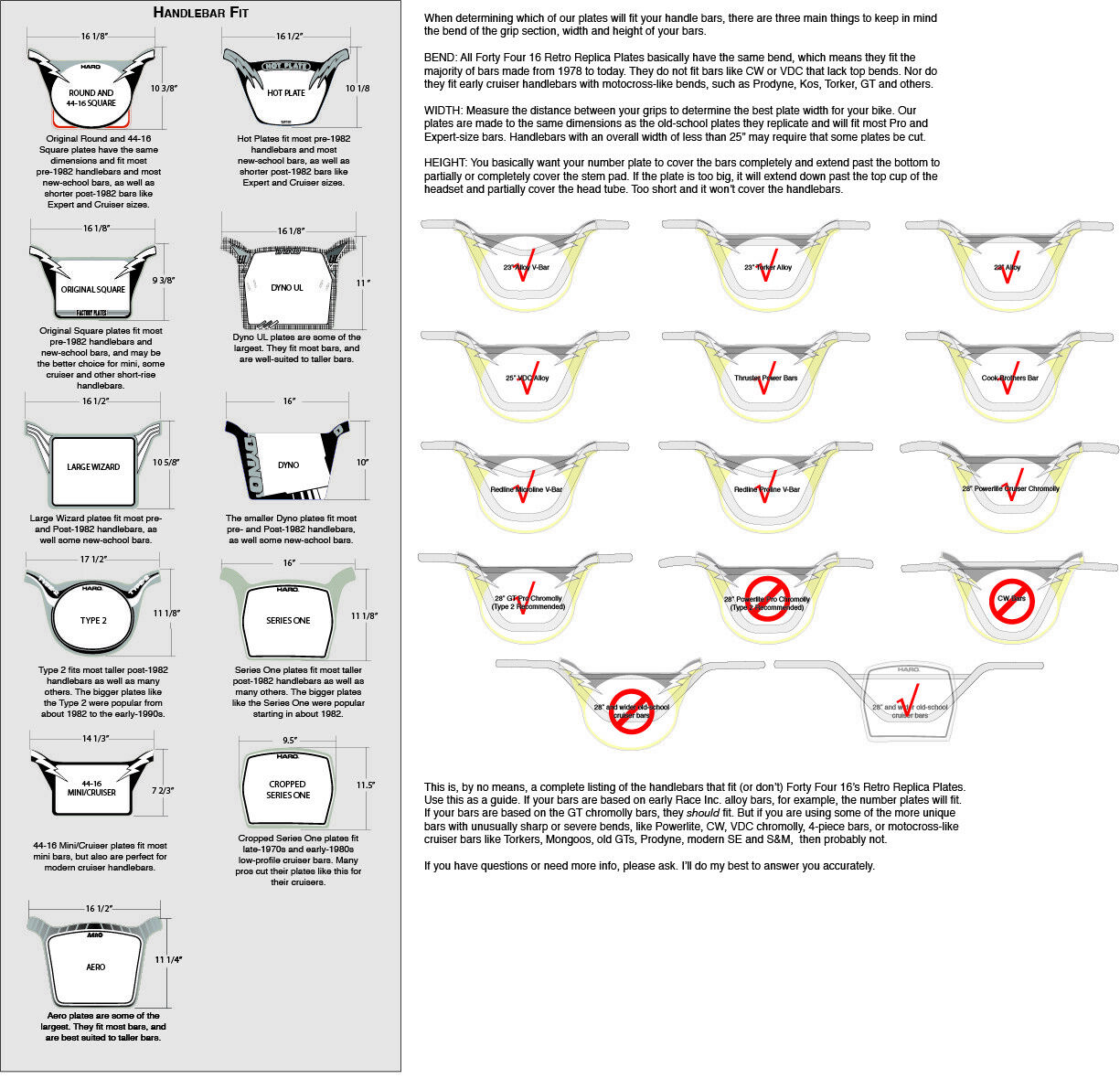 Haro Style Pro Plate. Lightning Bolt BMX Number Plates - Fresh Stock Dated December 2025